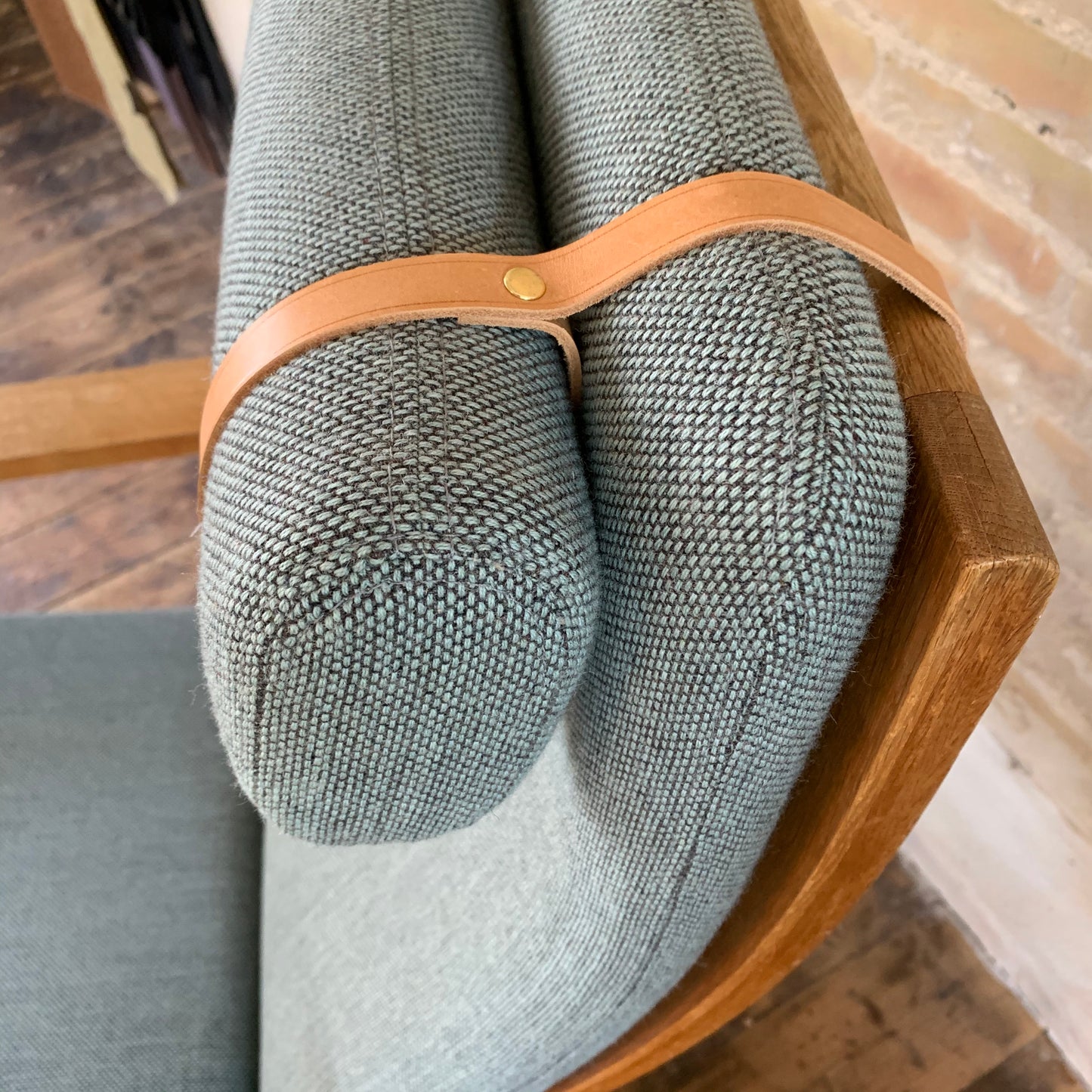 Højrygget slædestol hyndesæt i Re-wool fra Kvadrat